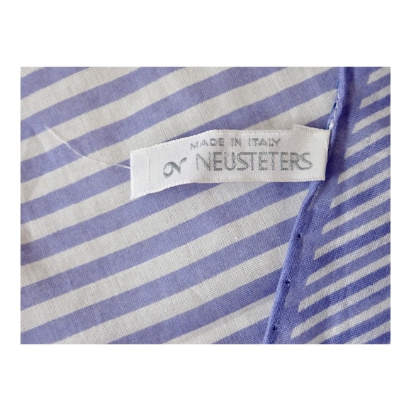 Neusteters Blue White Cotton Seagull Scarf Made in Italy 22" Sq MCM Original Tag - Picture 6 of 16